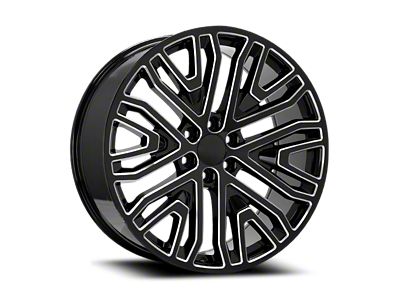 OE Concept GMC Sierra Replica Gloss Black Milled 6-Lug Wheel; 24x10; 30mm Offset (99-06 Silverado 1500)