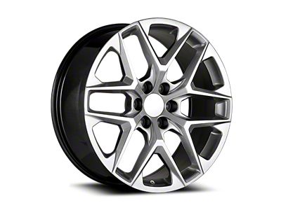 OE Concept GMC Snowflake Replica Hyper Silver 6-Lug Wheel; 20x9; 28mm Offset (23-26 Canyon)