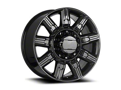 OE Concept Sierra HD AT4 Replica Gloss Black 8-Lug Wheel; 20x8.5; 15mm Offset (01-06 Sierra 2500 HD)