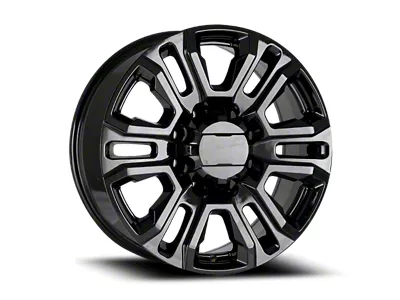 OE Concept GMC Sierra HD Denali Replica Gloss Black 8-Lug Wheel; 20x8.5; 15mm Offset (01-06 Sierra 3500 HD SRW)