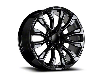 OE Concept Sierra AT4 Replica Gloss Black 6-Lug Wheel; 24x10; 31mm Offset (21-26 Tahoe)