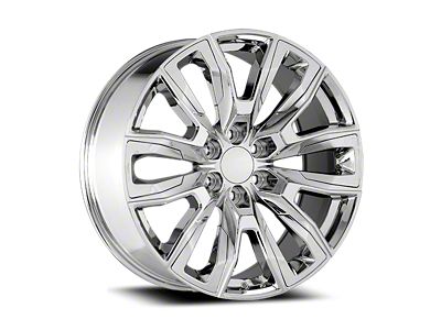 OE Concept Sierra Denali Replica Chrome with Chrome Inserts 6-Lug Wheel; 26x10; 28mm Offset (21-26 Yukon)