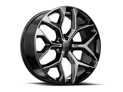 OE Revolution G-09 Gloss Black and Milled 6-Lug Wheel; 30x10; 31mm Offset (14-18 Sierra 1500)