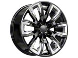 OE Revolution G-37 Gloss Black and Chrome Inserts 6-Lug Wheel; 24x10; 31mm Offset (14-18 Sierra 1500)