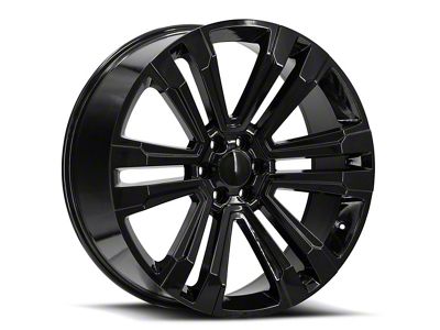OE Revolution G-10 Gloss Black and Machined 6-Lug Wheel; 28x10; 31mm Offset (19-26 Silverado 1500)