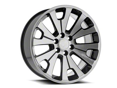OE Revolution G-12 Gloss Black and Machined 6-Lug Wheel; 24x10; 31mm Offset (19-25 Silverado 1500)