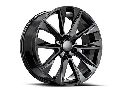 OE Revolution C-19 Gloss Black and Milled 6-Lug Wheel; 22x9; 28mm Offset (21-25 Tahoe)