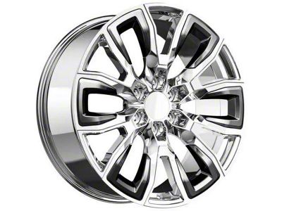 OE Revolution G-37 Nano Chrome and Black Inserts 6-Lug Wheel; 22x9; 31mm Offset (07-14 Tahoe)