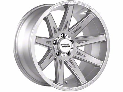 Off-Road Monster M25 Brushed Face Silver 6-Lug Wheel; 20x10; -19mm Offset (04-08 F-150)