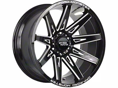 Off-Road Monster M25 Gloss Black Milled 6-Lug Wheel; 20x10; -19mm Offset (04-08 F-150)