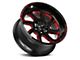Off Road Monster M22 Gloss Black Candy Red Milled 6-Lug Wheel; 22x12; -44mm Offset (07-13 Sierra 1500)