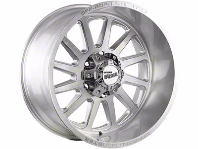 Off-Road Monster M17 Brushed Face Silver 6-Lug Wheel; 17x9; 0mm Offset (07-13 Silverado 1500)