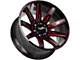 Off-Road Monster M25 Gloss Black Candy Red Milled 6-Lug Wheel; 20x10; -19mm Offset (09-14 F-150)