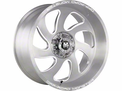 Off-Road Monster M07 Brushed Face Silver 5-Lug Wheel; 22x12; -44mm Offset (09-18 RAM 1500)