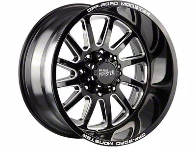 Off-Road Monster M17 Gloss Black Milled 5-Lug Wheel; 20x10; -19mm Offset (09-18 RAM 1500)