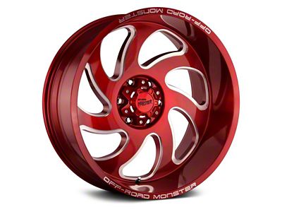 Off-Road Monster M07 Candy Red 6-Lug Wheel; 22x12; -44mm Offset (15-20 F-150)
