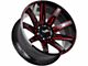Off-Road Monster M25 Gloss Black Candy Red Milled 6-Lug Wheel; 20x10; -19mm Offset (15-20 F-150)