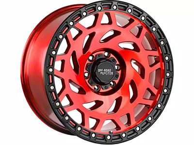Off-Road Monster M50 Candy Red 6-Lug Wheel; 17x9; 0mm Offset (23-26 Colorado)