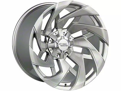 Off-Road Monster M24 Brushed Face Silver 6-Lug Wheel; 20x10; -19mm Offset (21-25 F-150)