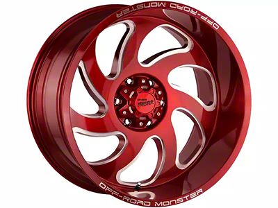 Off-Road Monster M07 Candy Red 6-Lug Wheel; 20x10; -19mm Offset (19-25 RAM 1500)