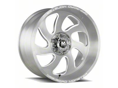 Off-Road Monster M07 Brushed Face Silver 6-Lug Wheel; 20x10; -19mm Offset (19-25 Sierra 1500)