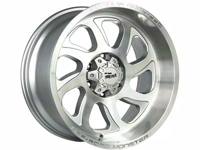 Off-Road Monster M22 Brushed Face Silver 6-Lug Wheel; 20x10; -19mm Offset (19-25 Sierra 1500)