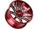 Off-Road Monster M25 Candy Red Milled 6-Lug Wheel; 20x10; -19mm Offset (19-24 Sierra 1500)