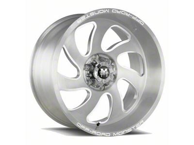 Off-Road Monster M07 Brushed Face Silver 6-Lug Wheel; 20x10; -19mm Offset (19-24 Silverado 1500)