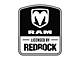 RAM Licensed by RedRock 5-Inch Oval Bent End Side Step Bars with Ram Logo; Textured Black (09-18 RAM 1500 Quad Cab)