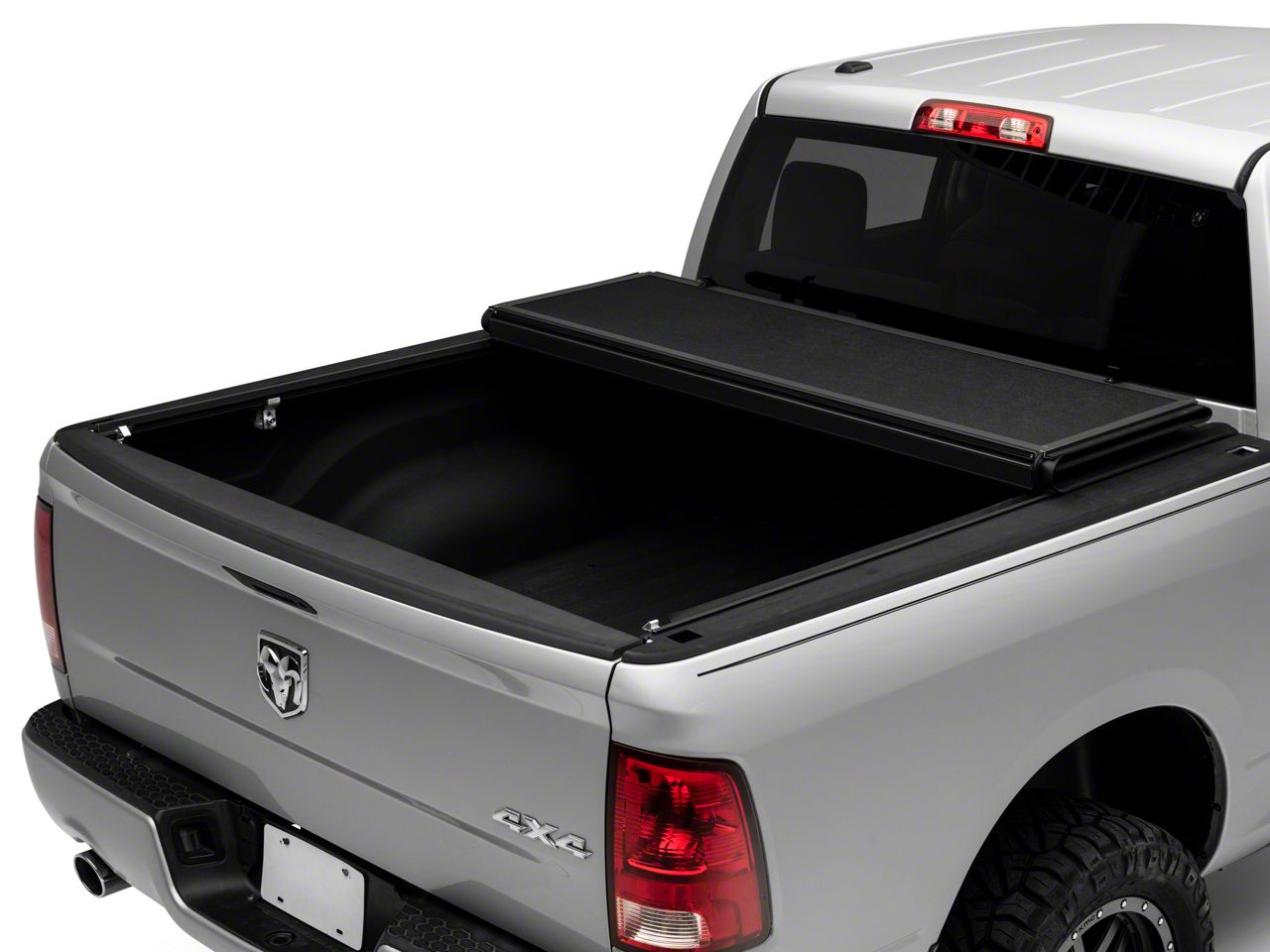 thumbnail image 2 of 5.7FT Hard Folding Tri-Fold Truck Bed Tonneau Cover For Dodge Ram 1500 2009-2024 2 of 13