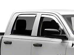 RAM Licensed by RedRock Element Chrome Window Visors; Channel Mount; Front and Rear (09-18 RAM 1500 Crew Cab)