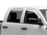 RAM Licensed by RedRock Element Chrome Window Visors; Channel Mount; Front and Rear (09-18 RAM 1500 Crew Cab)