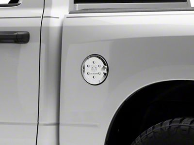 RAM Licensed by RedRock Fuel Tank Door Cover; Chrome (09-18 RAM 1500)