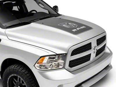 RAM Licensed by RedRock Hood Decal with Logo; Anthracite (09-18 RAM 1500, Excluding Rebel)
