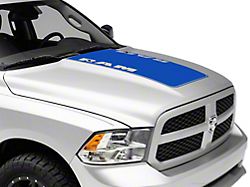 RAM Licensed by RedRock Hood Decal with RAM Logo; Blue (09-18 RAM 1500, Excluding Rebel)