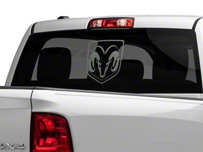 RAM Licensed by RedRock Large RAM Head Logo; Frosted (02-18 RAM 1500)