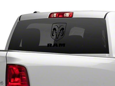 RAM Licensed by RedRock Large RAM Head with Logo; Matte Black (02-18 RAM 1500)