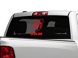 RAM Licensed by RedRock Large RAM Head with Logo; Red (02-18 RAM 1500)
