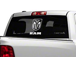 RAM Licensed by RedRock Large RAM Head with Logo; White (02-18 RAM 1500)