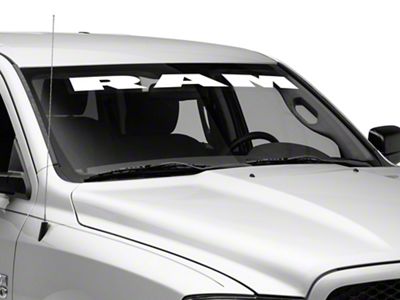 RAM Licensed by RedRock RAM Windshield Banner; White (02-18 RAM 1500)