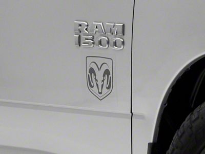 RAM Licensed by RedRock Small RAM Head Logo; Frosted (02-18 RAM 1500)