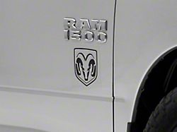RAM Licensed by RedRock Small RAM Head Logo; Matte Black (02-18 RAM 1500)