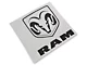 RAM Licensed by RedRock Large RAM Head with Logo; Matte Black (03-18 RAM 2500)