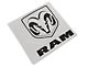 RAM Licensed by RedRock Large RAM Head with Logo; White (03-18 RAM 2500)