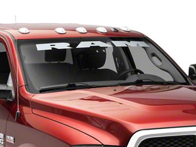 RAM Licensed by RedRock RAM Windshield Banner; Frosted (03-18 RAM 2500)