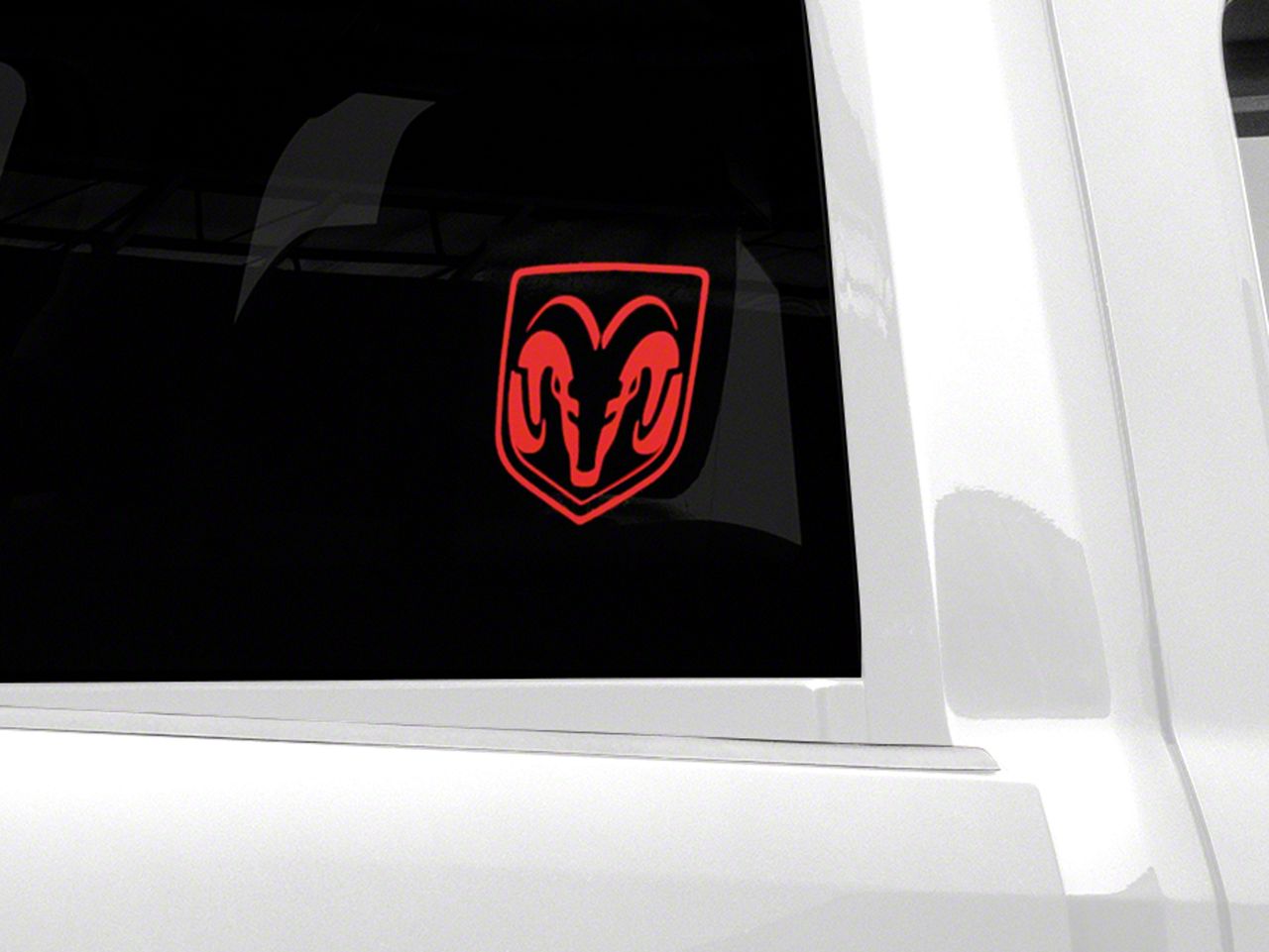 RAM Licensed by RedRock RAM 2500 Small RAM Head Logo; Red R134839