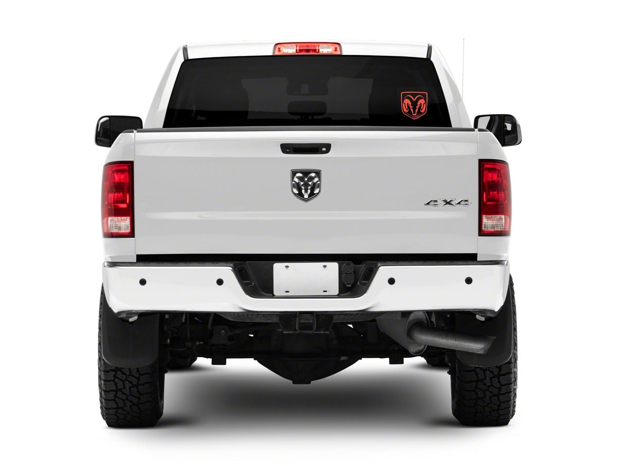 RAM Licensed by RedRock RAM 2500 Small RAM Head Logo; Red R134839