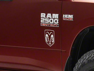 RAM Licensed by RedRock Small RAM Head Logo; White (03-18 RAM 2500)