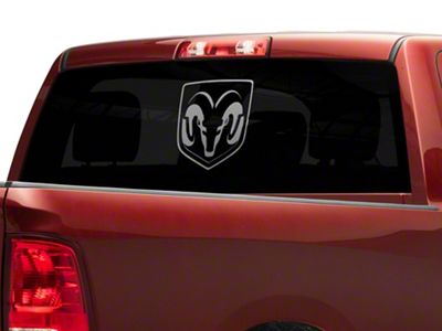 RAM Licensed by RedRock Large RAM Head Logo; Frosted (03-18 RAM 3500)