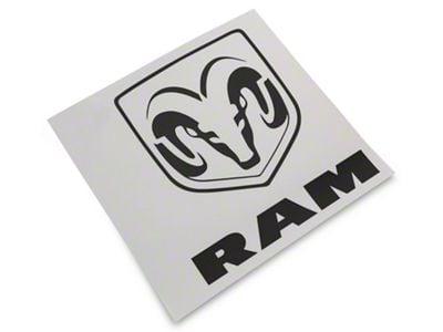 RAM Licensed by RedRock Large RAM Head with Logo; Matte Black (03-18 RAM 3500)